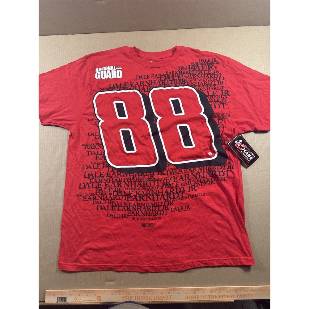 Dale Earnhardt National Guard #88 NASCAR Chase Authentics Red T-Shirt - XL, NWT